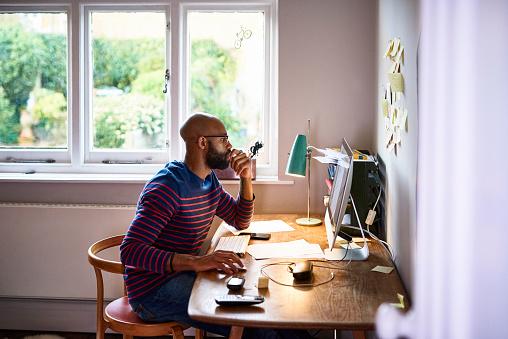 man at computer