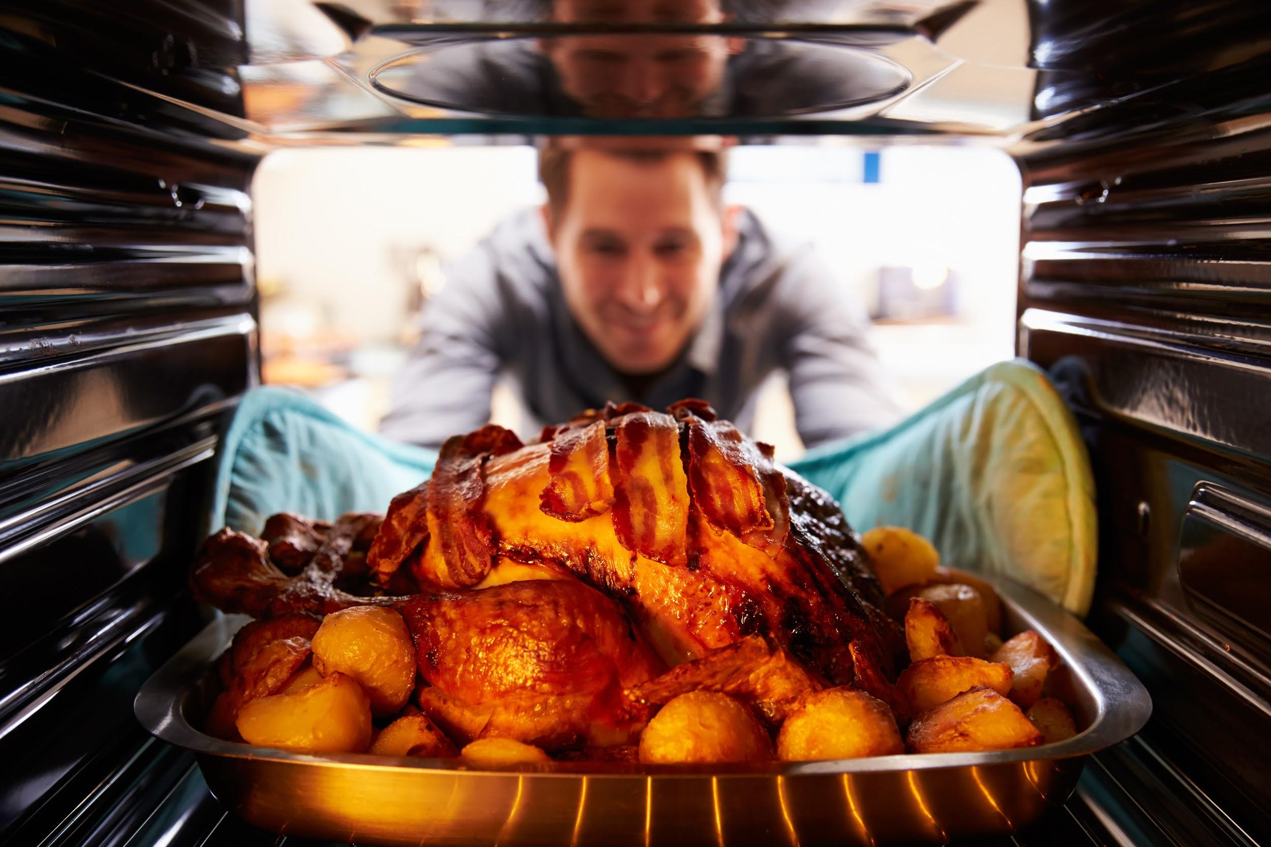 turkey in oven
