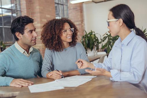 couple with loan officer